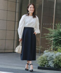 #Newans 【セレモニーにも】＜亀恭子さんコラボ＞下から着られちゃう！ギャザーショルダーブラウス