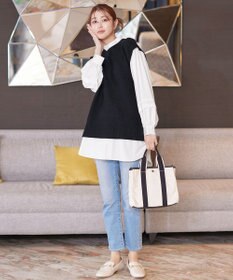 Tiaclasse L 【新色追加・2way・洗える】シャツドッキングニットベスト