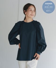 #Newans 【セレモニーにも】＜亀恭子さんコラボ＞下から着られちゃう！ギャザーショルダーブラウス