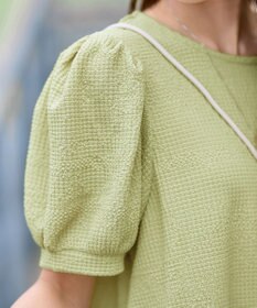 Tiaclasse 【洗える】ボリューム袖ジャガードプルオーバー