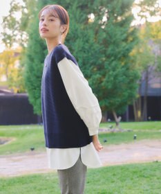 Tiaclasse L 【新色追加・2way・洗える】シャツドッキングニットベスト