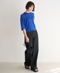 UNFILO 【UNFILO DENIM】撥水ストレッチ ワイドストレートデニム