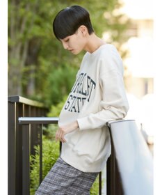 AMERICAN HOLIC ネップ裏毛ロゴスウェット