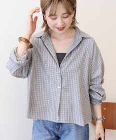 AMERICAN HOLIC イージーケアチェックショート丈シャツ