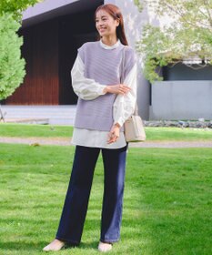 Tiaclasse L 【新色追加・2way・洗える】シャツドッキングニットベスト