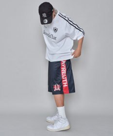 WEGO 【ユニセックス着用ITEM/ウエストゴム/MLサイズ展開】メッシュライングラフィックショーツ