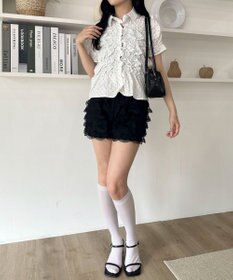 WEGO シャーリングブラウス