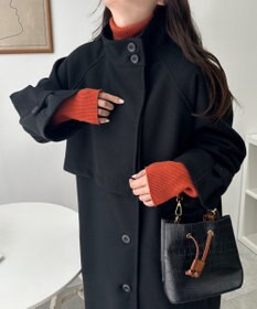 WEGO スタンドカラーロングコート