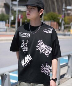 WEGO アクセ付きラフガキグラフィックT（SS）