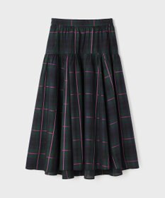 GRACE CONTINENTAL シルクブラックウォッチスカート