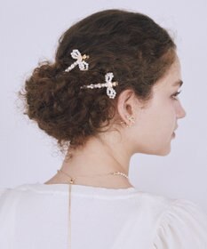 Maison de FLEUR パールリボン２セットピン