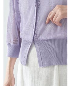 earth music&ecology 花柄シアーカーディガン