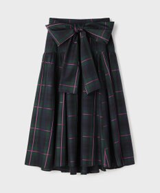 GRACE CONTINENTAL シルクブラックウォッチスカート