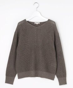 自由区 L リネンミドルゲージプルオーバー ニット