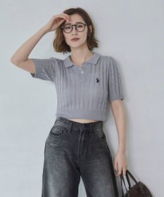 WEGO 別注USPOLO　ケーブルニットポロ