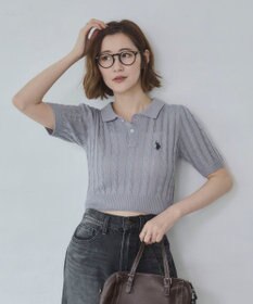 WEGO 別注USPOLO　ケーブルニットポロ