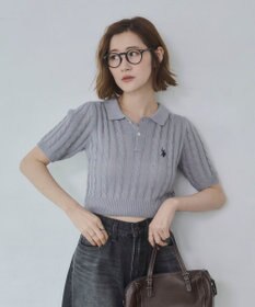 WEGO 別注USPOLO　ケーブルニットポロ