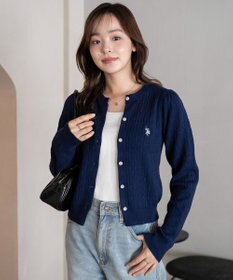 WEGO 【26年春新作】別注USPOLOケーブルニットカーデ