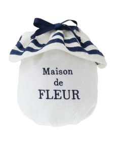 Maison de FLEUR ラインリボンジャカード巾着ポーチ