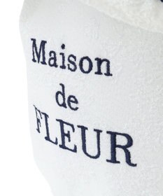 Maison de FLEUR ラインリボンジャカード巾着ポーチ