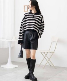 WEGO ボーダーニットポロ