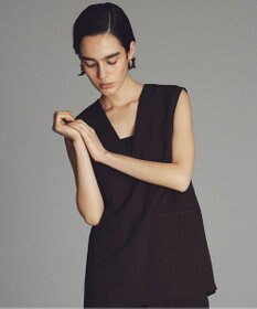 uncrave ウォッシャブルウールライクツイル ジレ