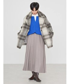 AMERICAN HOLIC チェックコクーンミディコート