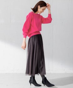 組曲 【選べる8色展開・春まで使える！】バックレースカラー ニット