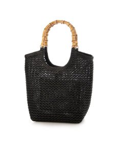 UNBILLION カシュカシュ cachecache / 雑材風バンブーハンドル手提げトート