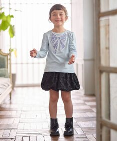 ANY KIDS ドットリボン 長袖Tシャツ