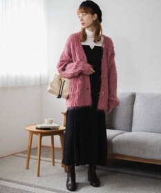 WEGO 【軽量】ブラッシュニットBIGカーディガン