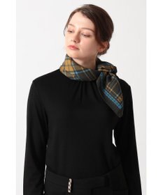 DAKS ウールシルク チェックストール