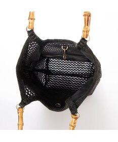 UNBILLION カシュカシュ cachecache / 雑材風バンブーハンドル手提げトート