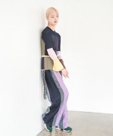 COQ CACTUS カラーブロックリブニット