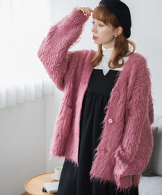 WEGO 【軽量】ブラッシュニットBIGカーディガン