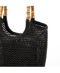 UNBILLION カシュカシュ cachecache / 雑材風バンブーハンドル手提げトート