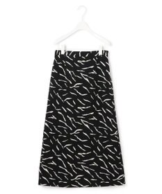 ICB 【洗える】 パウダーサテンプリント スカート