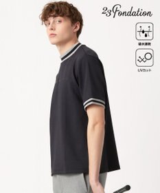 23区GOLF 【23Fondation】【吸水速乾/UVケア】ライトダンボール モックネック
