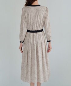 Tiaclasse L 【安田美沙子さん着用・新色/XSサイズ追加・洗える】フラワープリント配色ワンピース