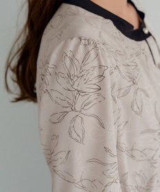 Tiaclasse L 【安田美沙子さん着用・新色/XSサイズ追加・洗える】フラワープリント配色ワンピース