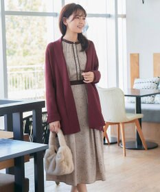 Tiaclasse L 【安田美沙子さん着用・新色/XSサイズ追加・洗える】フラワープリント配色ワンピース