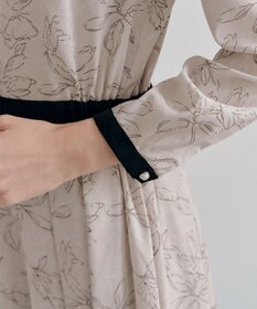 Tiaclasse L 【安田美沙子さん着用・新色/XSサイズ追加・洗える】フラワープリント配色ワンピース