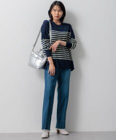 23区 L 【WEB限定カラーあり/洗える】ウーステッドウール ワイドシルエット ニット