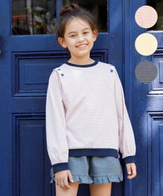 組曲 KIDS 【110-140㎝】リボンボーダー トップス