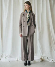 uncrave ウォッシャブルウールライクツイル ワイドパンツ