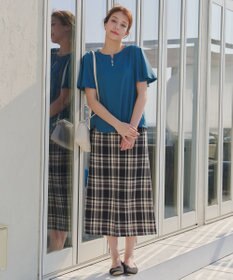 Tiaclasse 【洗える】カラミチェックスカート