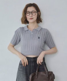 WEGO 別注USPOLO　ケーブルニットポロ