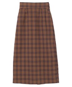 earth music&ecology チェックナロースカート