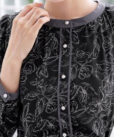 Tiaclasse L 【安田美沙子さん着用・新色/XSサイズ追加・洗える】フラワープリント配色ワンピース