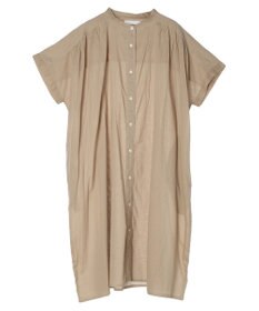 Green Parks インド綿　パイピングバンドカラーシャツチュニック